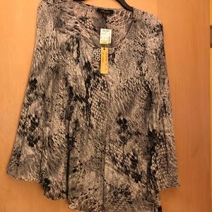 Black and white blouse